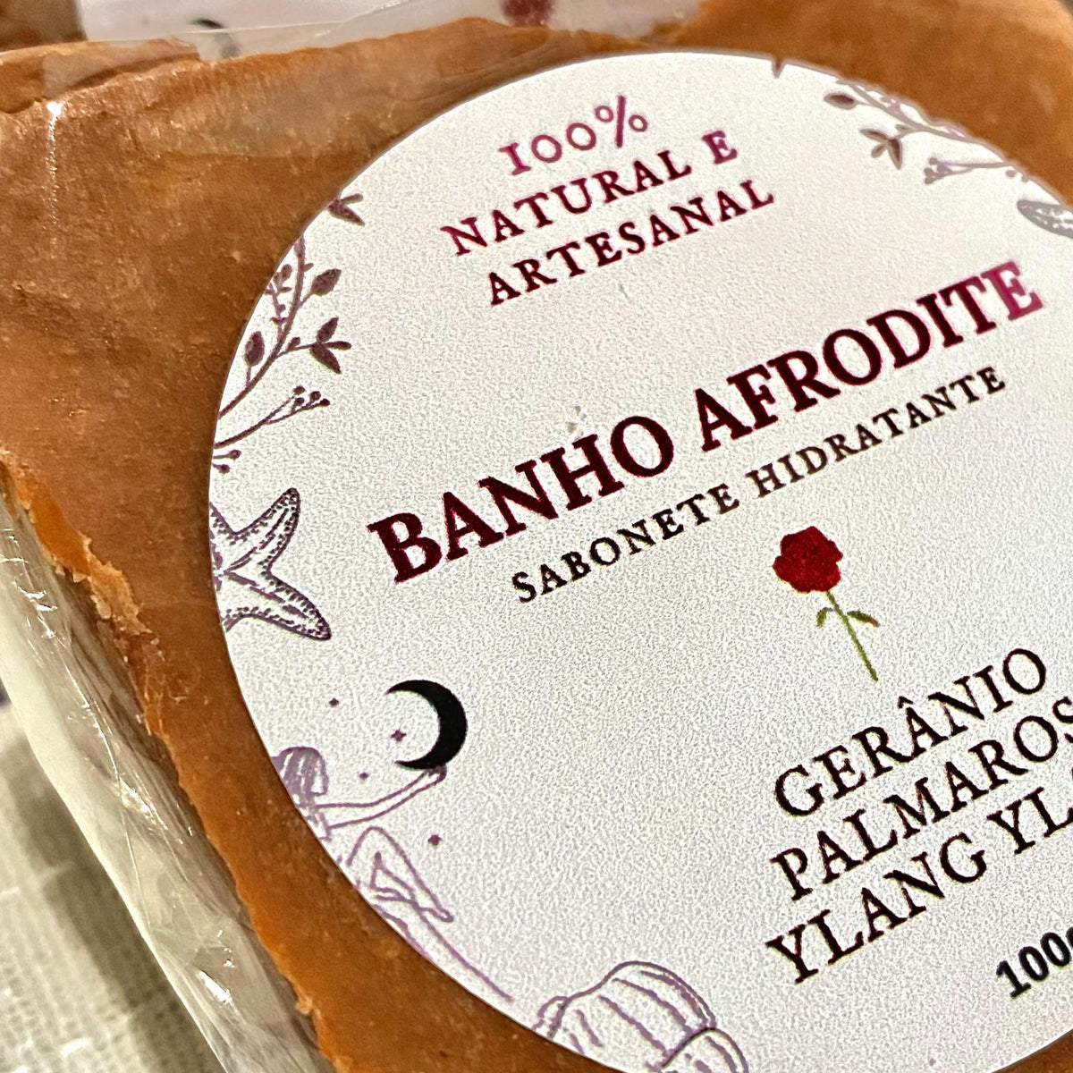 Sabonete Hidratante Banho Afrodite - Gerânio e Palmarosa 100g